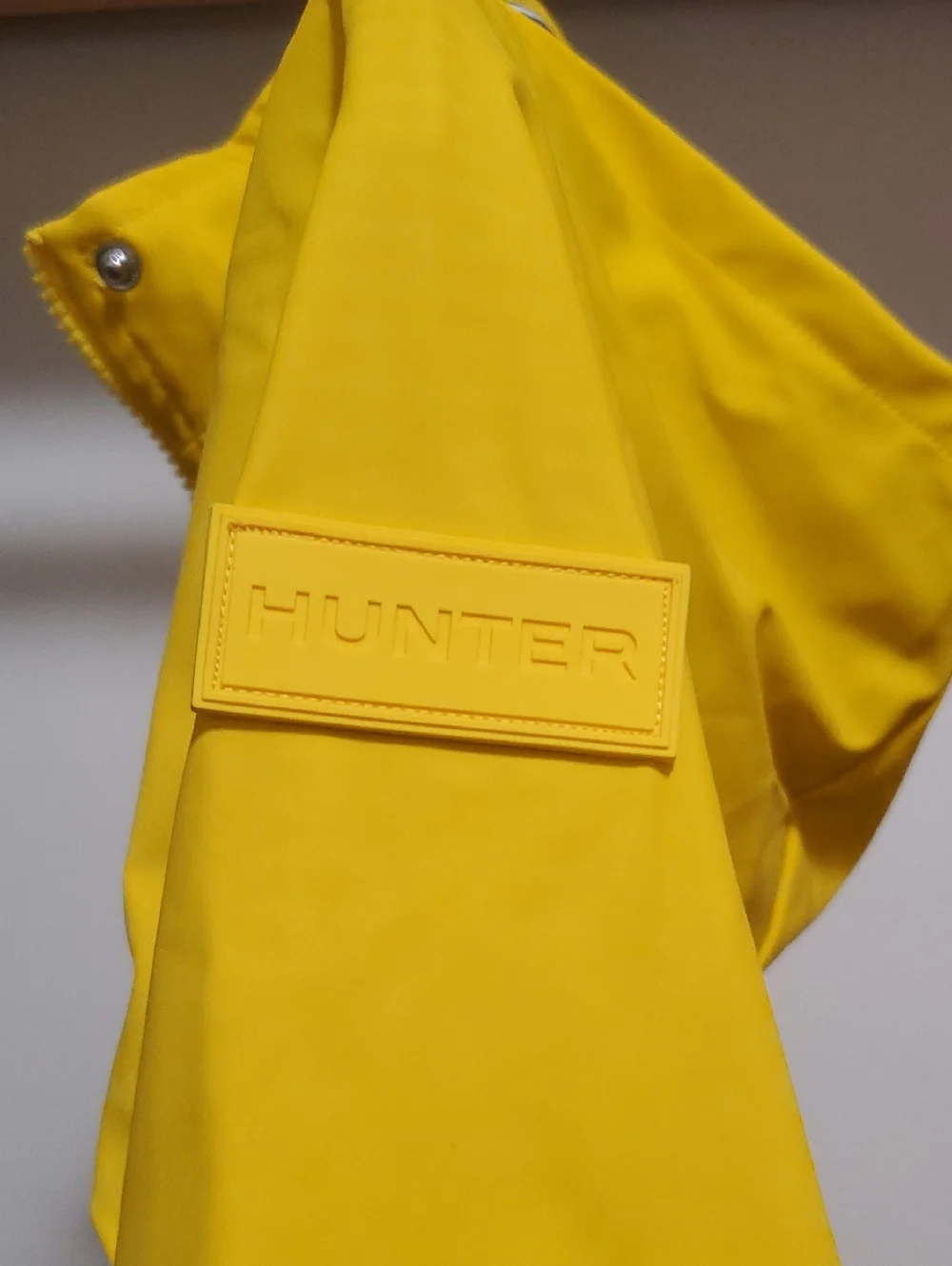 Hunter Kids Yellow Raincoat with Black & White Striped Lining